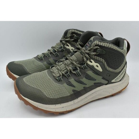 Merrell Women Size 11 Antora 3 Mid Lichen Waterproof Hiking Trail Running Shoes